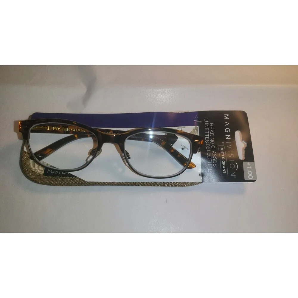 Magnivision by Foster Grant Reading Glasses with Case 1.025 Mag NWT